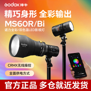 godox Bi双色温补光灯RGB常亮灯RS60w摄影灯拍照人像视频聚光灯外拍夜景室内全彩氛围灯太阳灯 神牛诺力MS60R