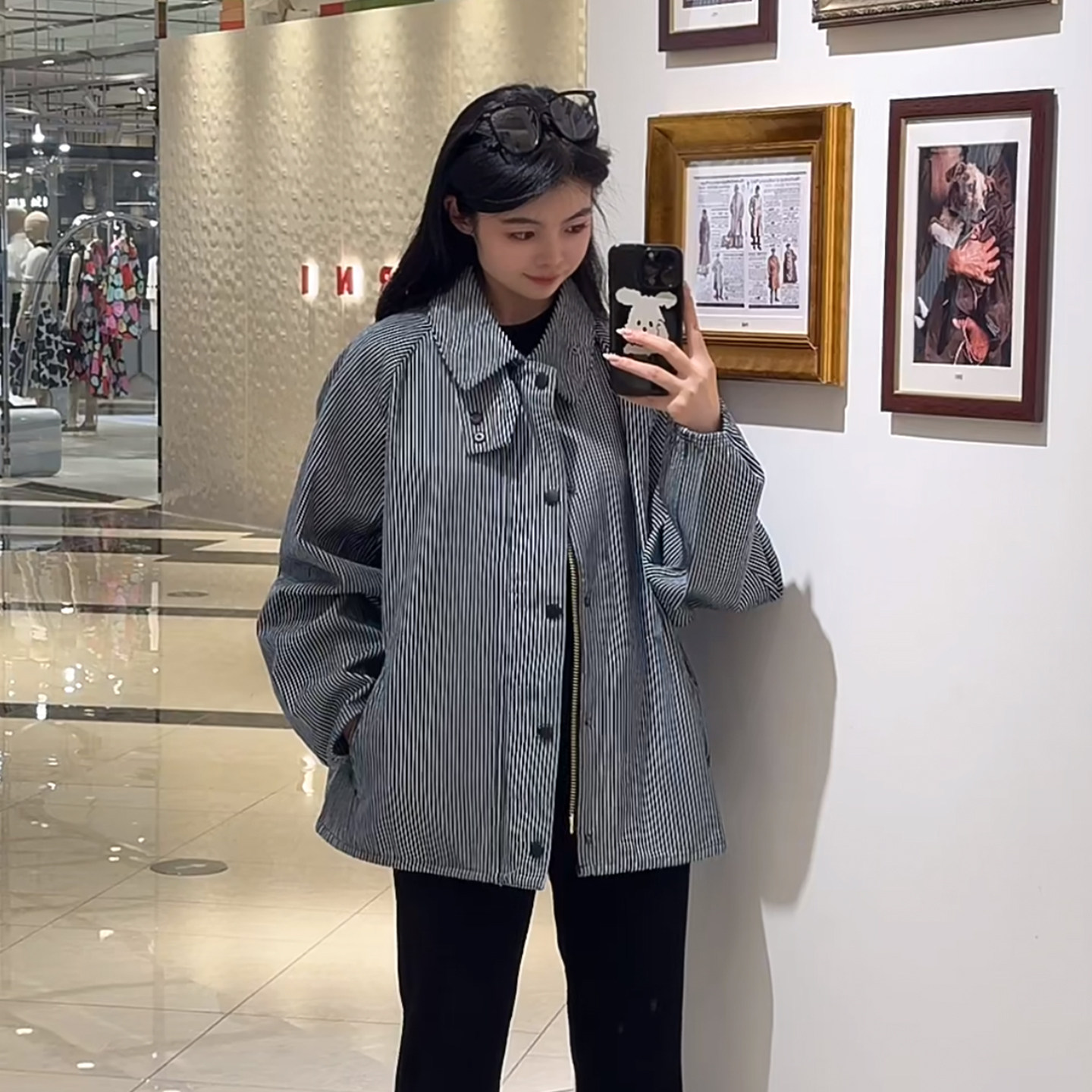 巴伯OSTrasport牛仔翻领外套