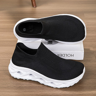 休闲旅游鞋 夏季 轻便宽楦袜子鞋 宽头大码 赤足鞋 7.0透气网面运动鞋