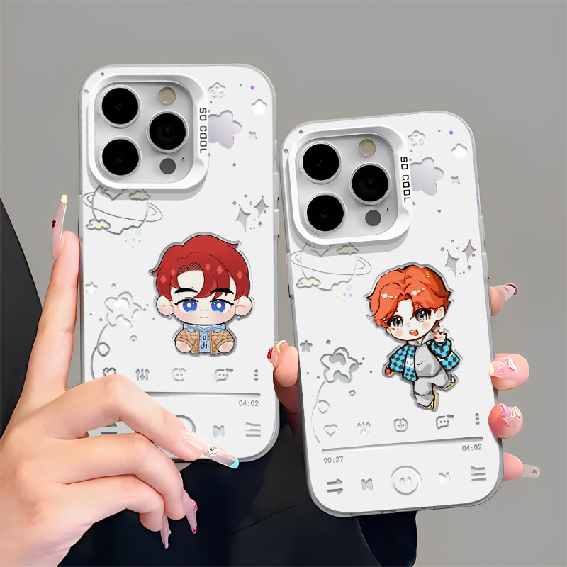 任意型号帅哥鹿晗演唱会周边彩银手机壳适配vivo华为OPPOreno12苹果16小米14彩银壳红米荣耀