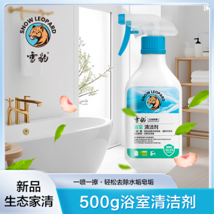 雪豹浴室卫生间玻璃水垢龙头浴缸厕所瓷砖除垢清洗剂家庭装 500g
