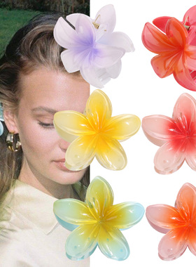 Fashion Women Flower Hair Clips Bohemia Egg Flower Barrettes