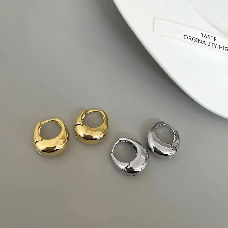 s Fashion Round Circle Hoops Statement Earrings Punk Jewelry
