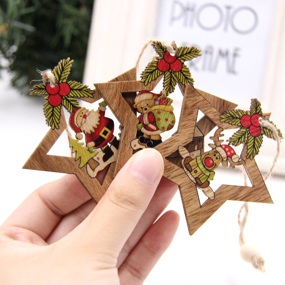 iy wood crafts kids gift for home christmas party decoration