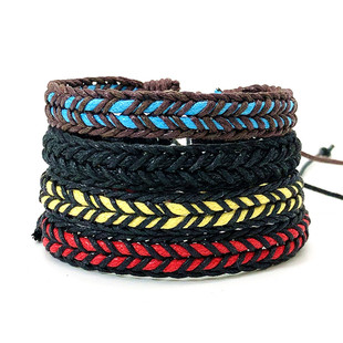 Bohemia Style Weave For Woman Men Cotton Handmade Bangles