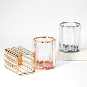 Crystal Makeup Brush Eyebrow Pencil Storage Tube Jewelry