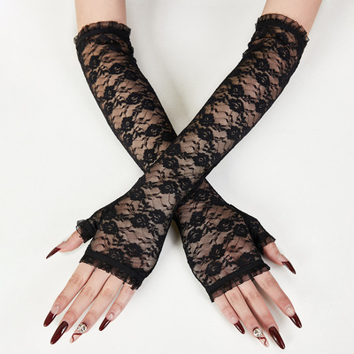 Sexy lace women's gloves for summer sun protection