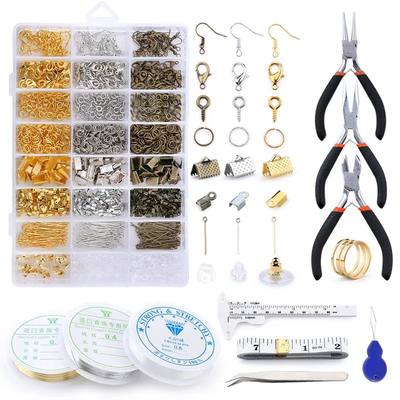 ire Open Jump Rings Earring Hook Jewelry Making Supplies Kit