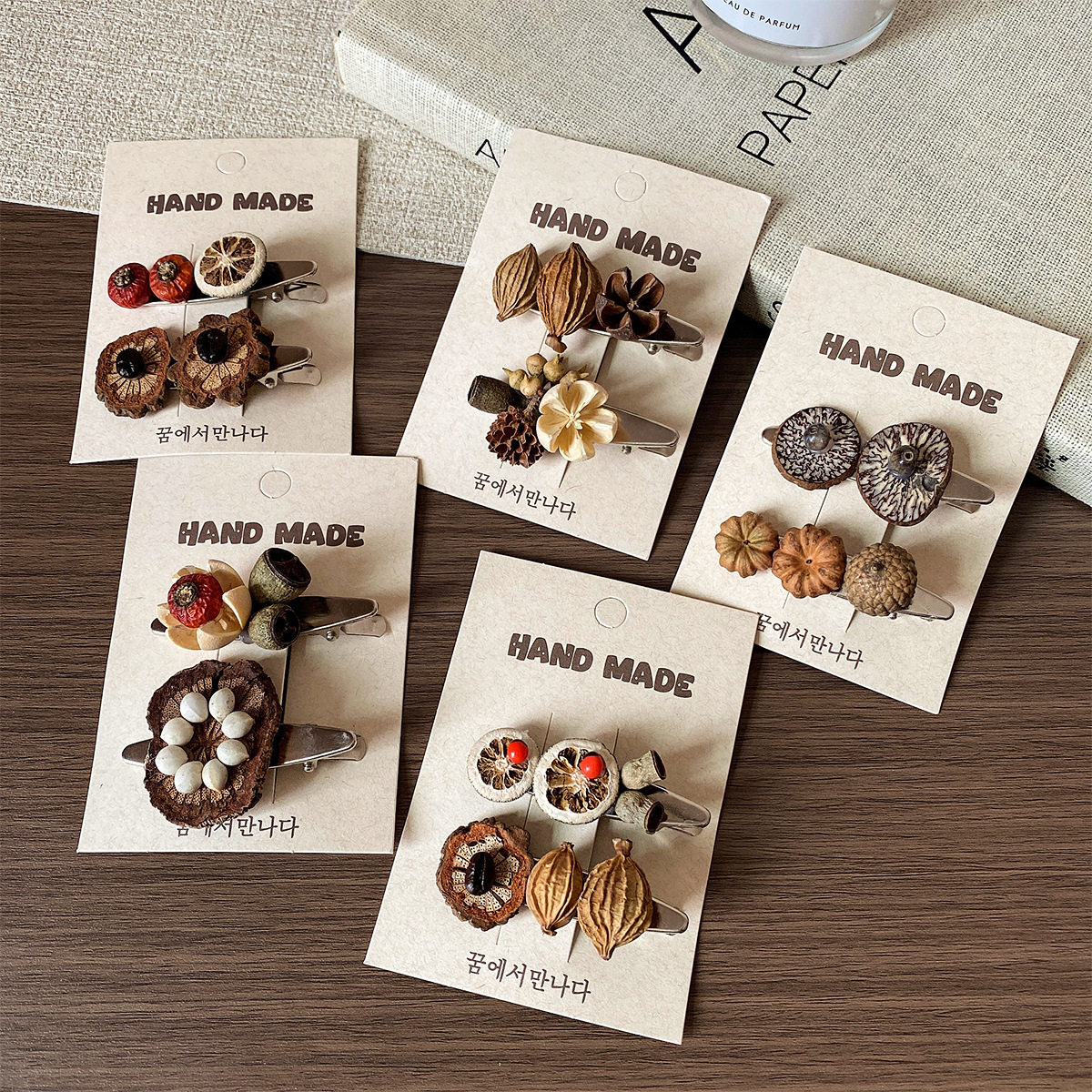 Small niche design handmade women's hair card