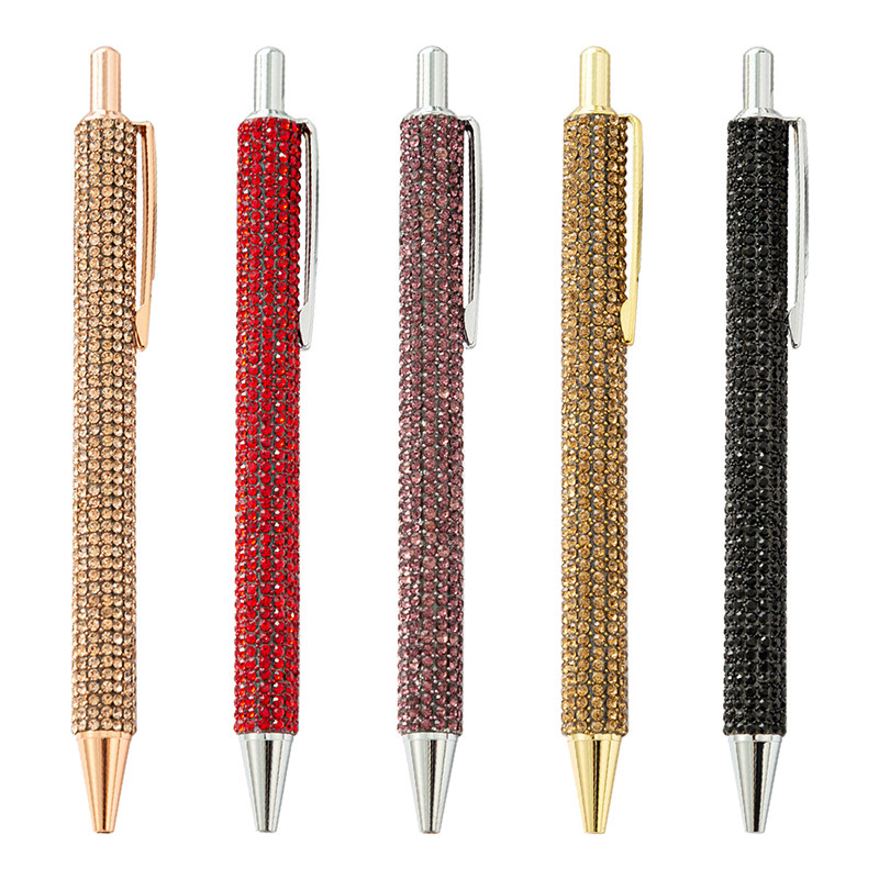 shiny pen diamond crystal ballpoint pen luxury metal pen of