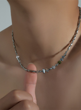 Non-staining men's cool style stainless steel collar necklac