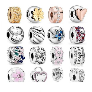 Silicone Silver Sterling Charms Stopper Beads Spacer 925