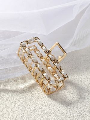 Hair Clips Gold Metal Hair Clip Large Square Claw Clip with