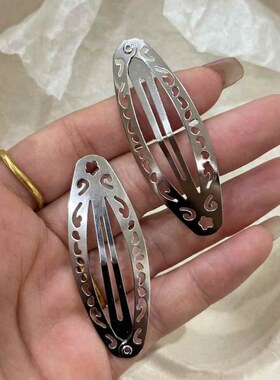 Vintage Hollowed Hairclips Punk Metal Side Hairpin Korean Ha