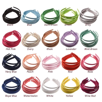 10 PCS/lot regular 10mm satin headband Resin headband elasti