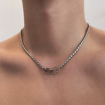 Titanium steel non-fading small-scale trendy collar chain