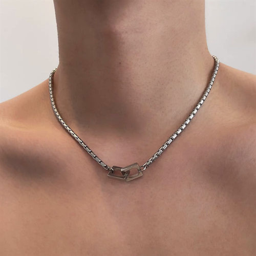 Titanium steel non-fading small-scale trendy collar chain