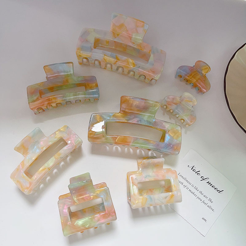 Dreamy colored acetic acid clip hair accessory