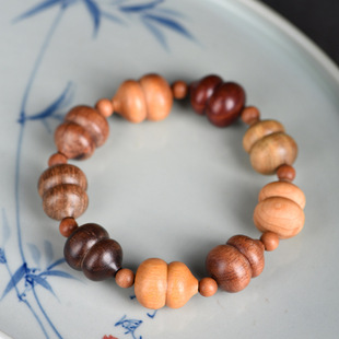 Buddha Bead Mala Prayer Gourd Pendant Hand String Jewelry
