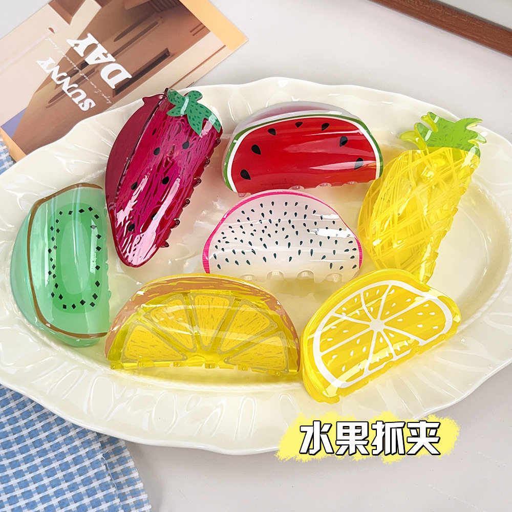 Fruit lemon clip acrylic hair accessory hair clip