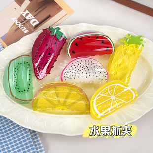 hair Fruit acrylic clip accessory lemon