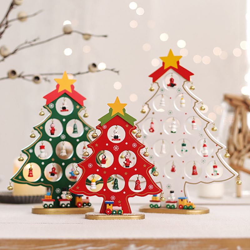 christmas tree decor scene window decoration home ornaments