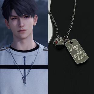 恋与深空游戏周边夏以昼苹果方牌项链二次元百搭吊坠cos锁骨链