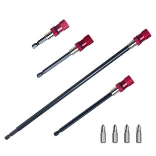WM4pcs红色批头接杆套装 4红色批头接杆6.3T5mm六角柄磁性