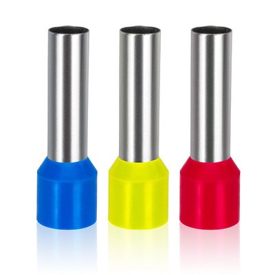 VE0508管型端子紫铜1.5 2平方冷压预绝缘针式接O线端子1508 1510