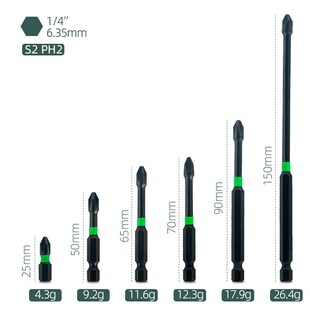 21pcs十字绿环冲击批头套装红黑色加磁圈