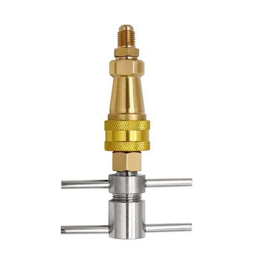 冰柜快速接头冰箱加氟充氟快v接工具1/4 加雪种清洗疏通管道快接