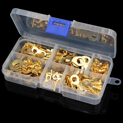 接地端子1050PCS/150PCS圆形接线片开口式W接线端子铜端子