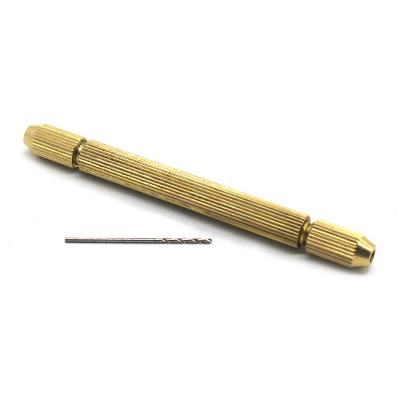铜手钻 钻头夹 黄铜 disy模型工具 文玩 打孔钻 木工 手捻钻 配件