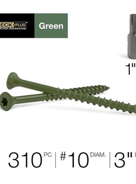 Deck Plus 48405 木螺钉 #Q10 x 3,绿色