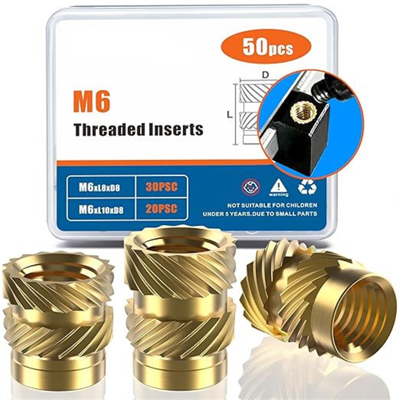 M2/M2.5/M3/M4r/M5/M6内螺纹公滚花螺母组合套装铜螺母镶嵌