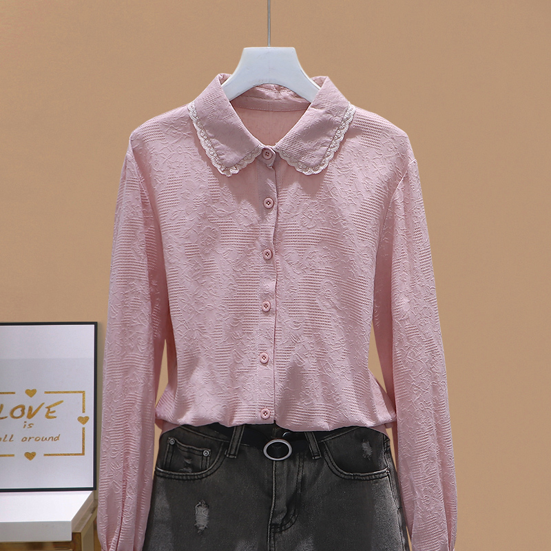 百搭长袖棉布衬衫女上衣