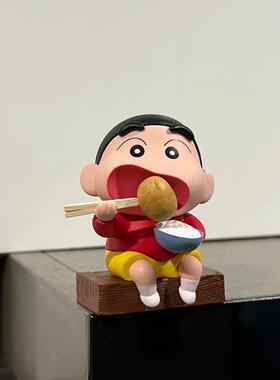 好可爱！蜡笔小新摆件客厅桌面玄关创电视柜可爱卡通影片意小玩具