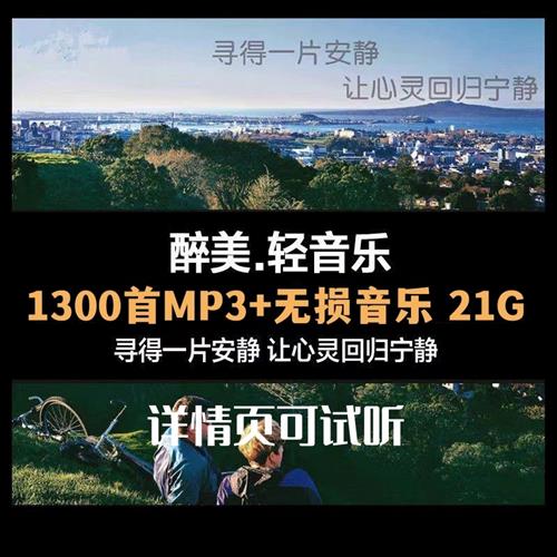 无损纯音乐安静优美好听背景bgm素材舒o适放松MP3轻音乐包