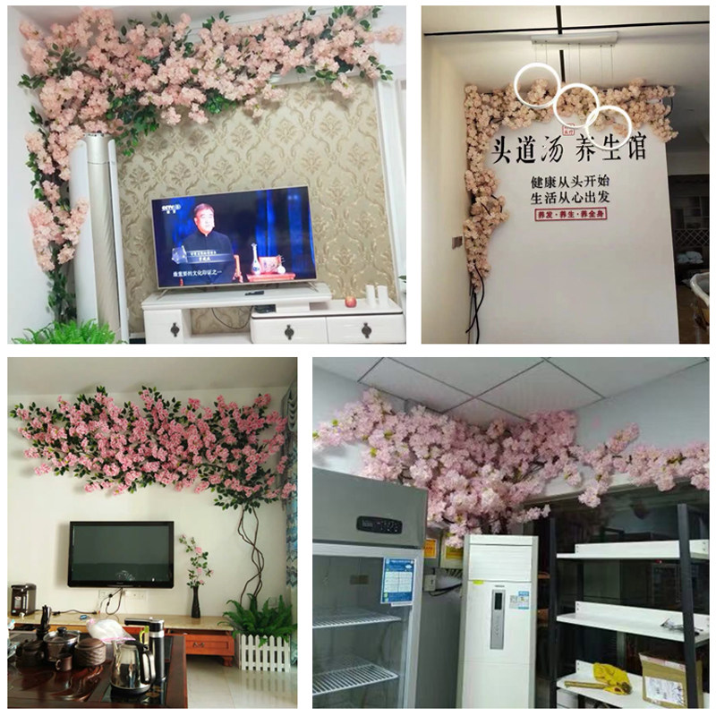 仿真樱花树藤条婚庆假樱花室内管道墙面装饰拱门假花藤条挂壁花艺,鲜花速递/花卉仿真/绿植园艺,仿真花,淘宝优惠券,粉丝福利购,淘宝优惠卷