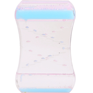 抖音同款网红减压发呆神器创意液体沙漏油漏水滴计时摆件彩色梦幻