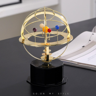 太阳系行星摆件关于科技太空模型摆饰转圈圈天球仪黑科技感星象仪