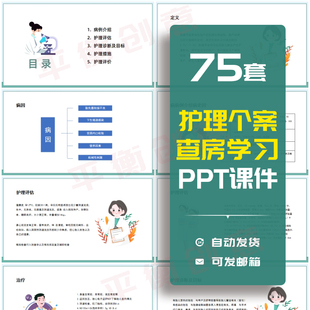医院护理部护理个案查房学习PPT成品课件护理计划问题及措施素材