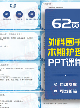 普通外科围手术期护理及术后各类引流管的护理PPT成品课件素材ppt