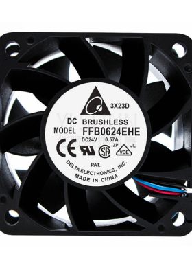 正品台达 FFB0624EHE 6038 24V 0.57A 6CM/厘米 双滚珠变频器风扇