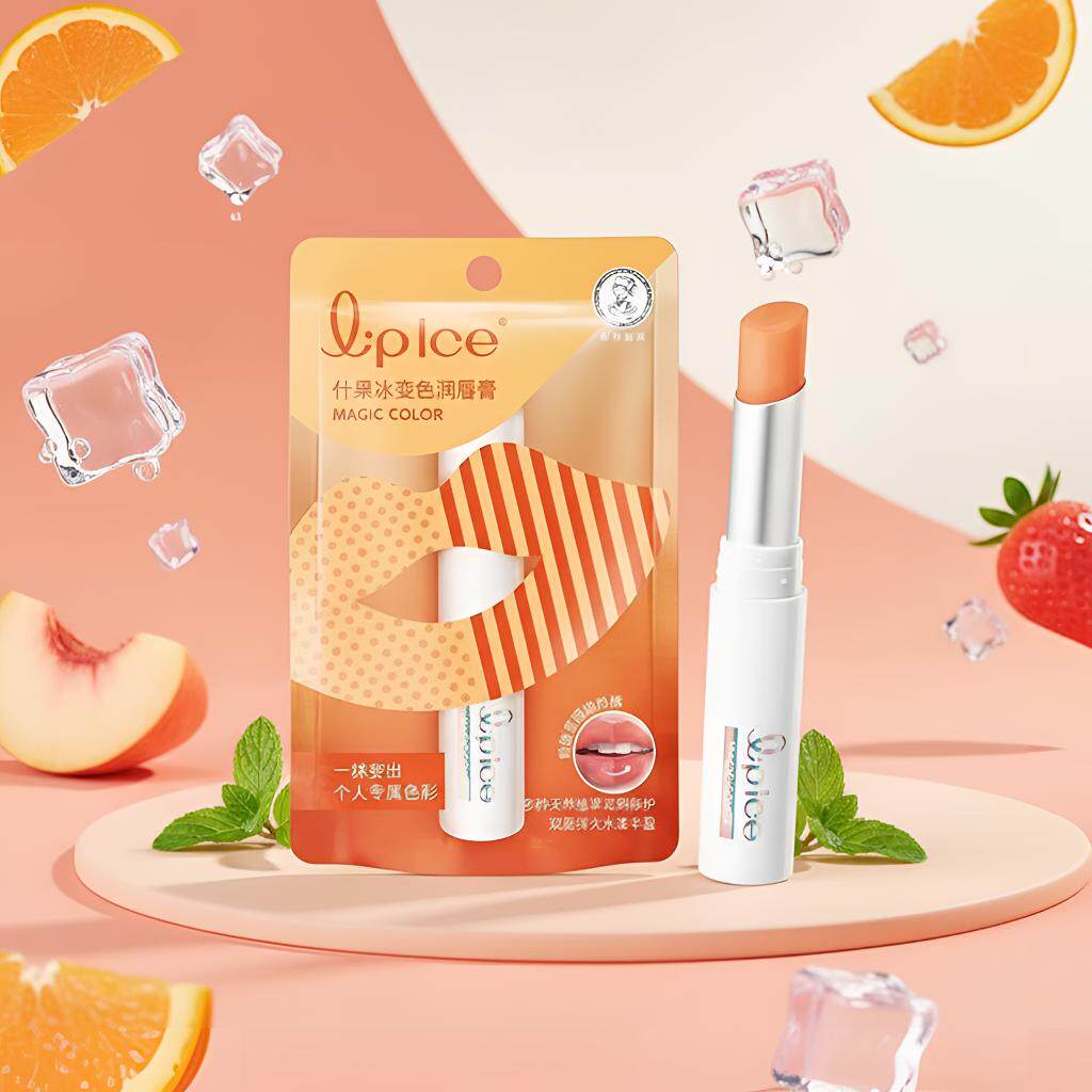 曼秀雷敦什果冰变色润唇膏温和滋润保湿口红温感防干裂珊瑚粉橘2g
