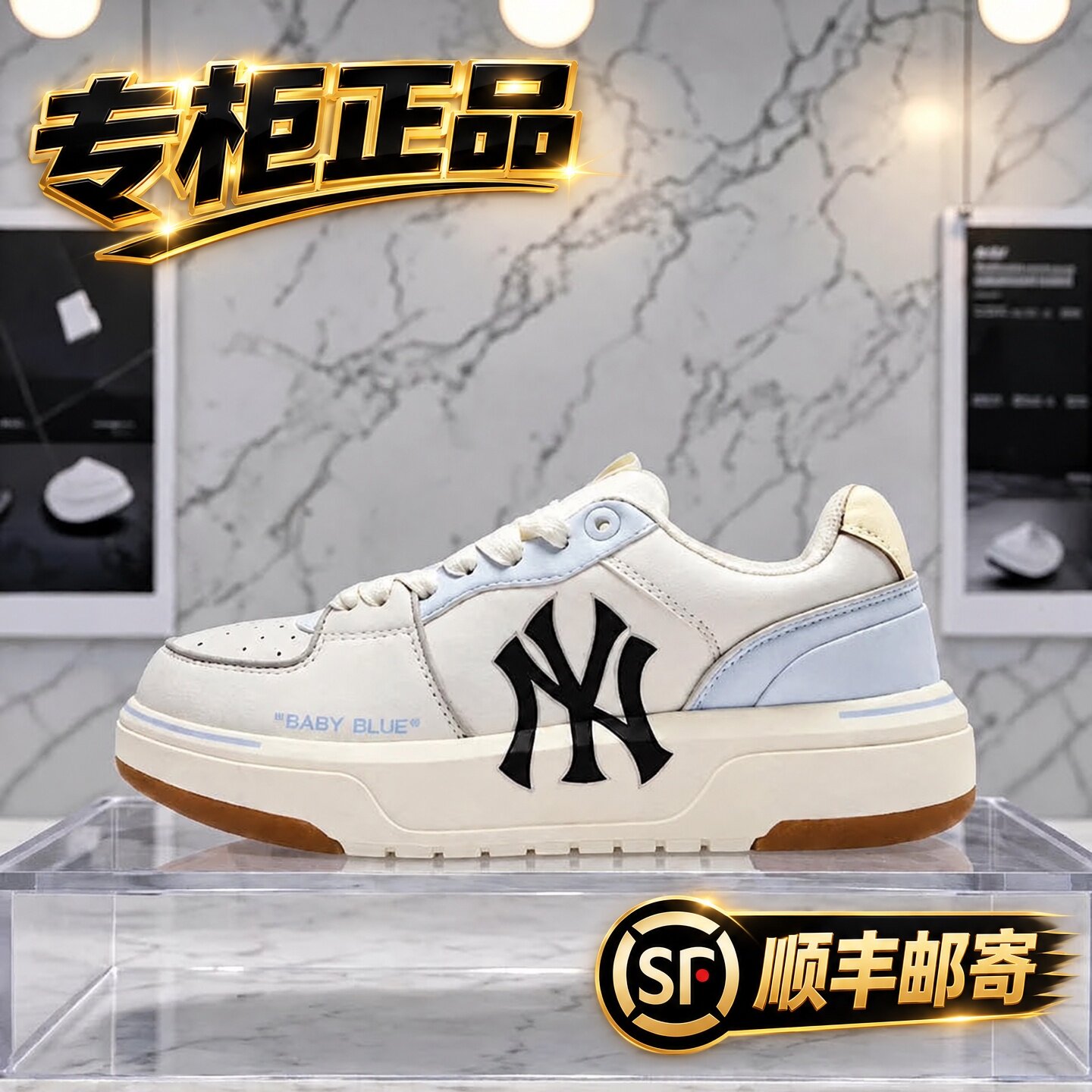 MLB厚底增高板鞋男女情侣运动鞋