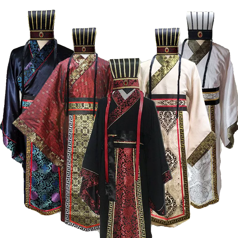 古裝 男漢服 唐裝秦朝春秋戰(zhàn)國三國臣子官服漢朝大臣古代演出服裝