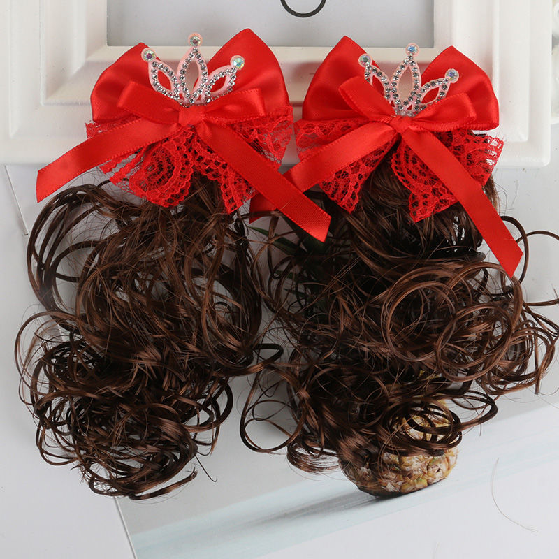 儿童假发辫子新款蝴蝶结卷发可爱小女孩头花韩版公主头饰,饰品/流行首饰/时尚饰品新,发饰,淘宝优惠券,粉丝福利购,淘宝优惠卷