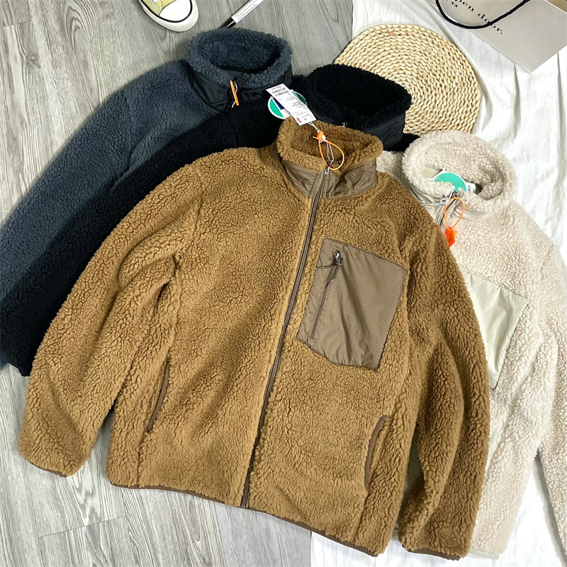 试衣间抓绒羊羔绒夹克情侣外套