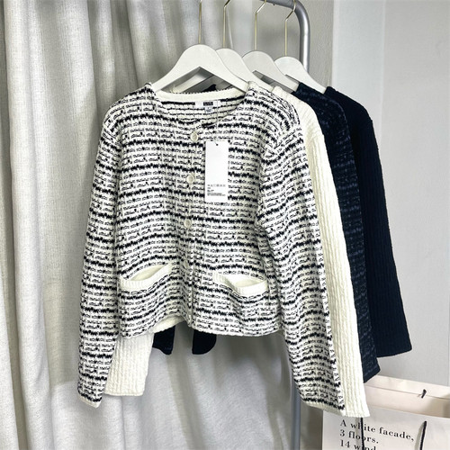 日系高级感立体感编织针织短茄女